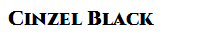 Cinzel Black
